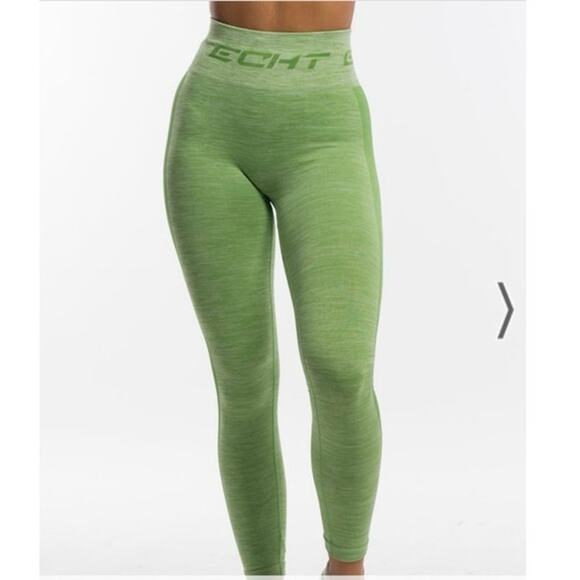 ECHT Arise Pure Seamless Leggings Green Tea Size Small Yoga Gym Workout Fitness - Picture 1 of 9